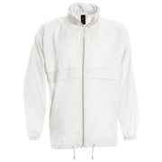 VJETROVKA S KAPULJAČOM ZIP UNISEX B&C SIROCCO BIJELA XL