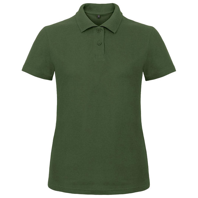 MAJICA KRATKI ROKAVI POLO B&C ID.001/ŽENSKA 180G TEMNO ZELENA XS!!