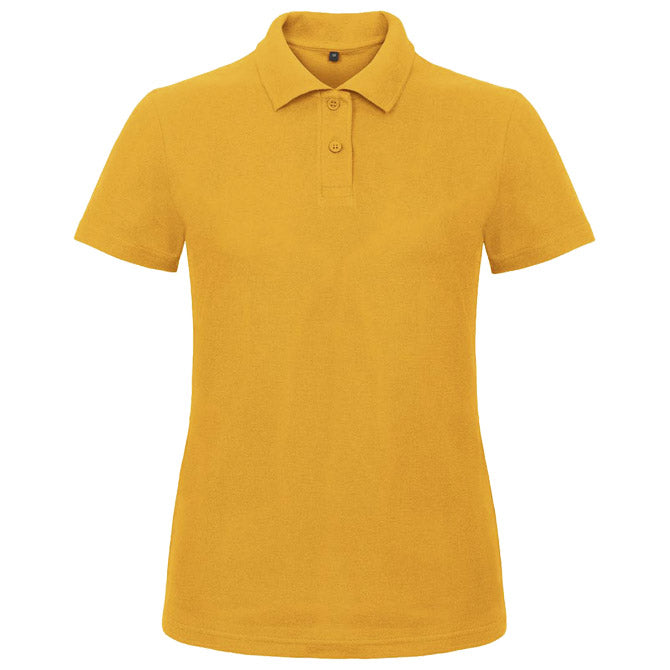 MAJICA KRATKI ROKAVI POLO B&C ID.001/ŽENSKE 180G ZLATNO RUMENA S