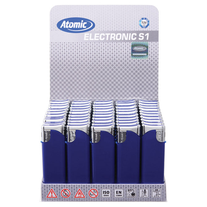 Upaljač elektronski mat atomic swing trober 3620603 plavo/srebrni