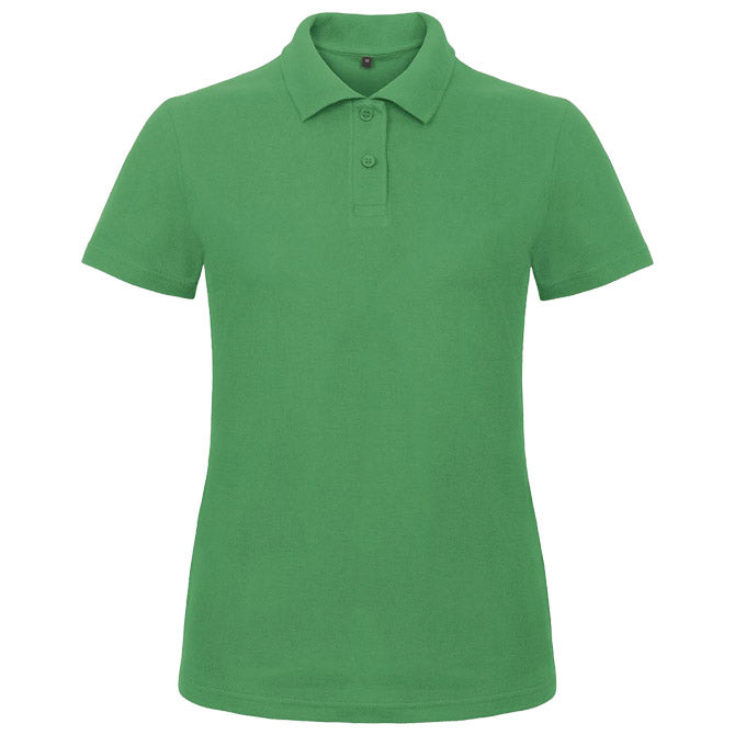 MAJICA KRATKI ROKAVI POLO B&C ID.001/ŽENSKE 180G TRAVNIŠKA ZELENA M