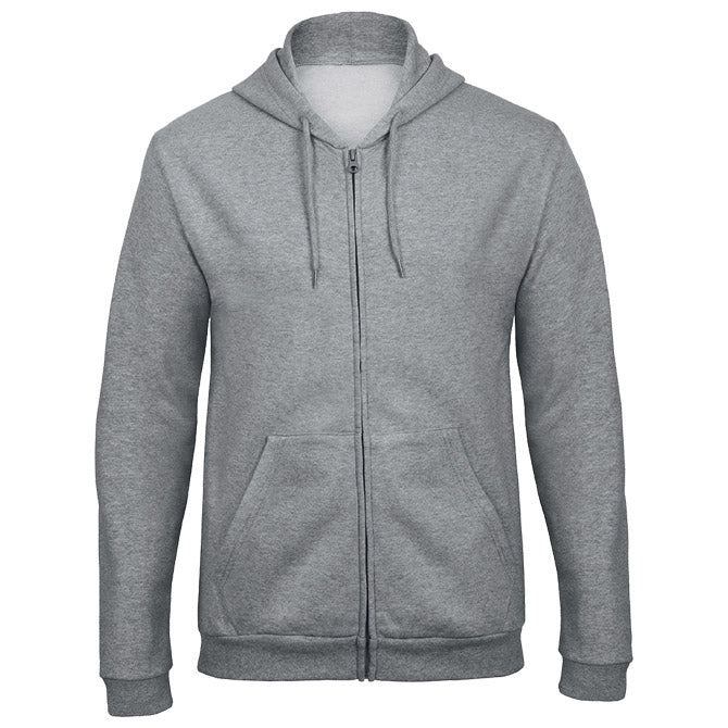 MAJICA DUGI RUKAVI ZIP B&C ID.205 270G SVIJETLO SIVA M