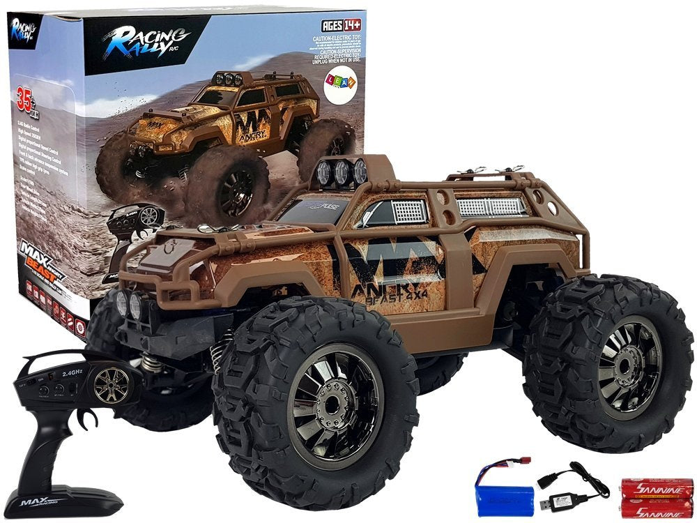 Buggy na daljinsko upravljanje 2.4G 1:18 35 km/h Speed - smeđi