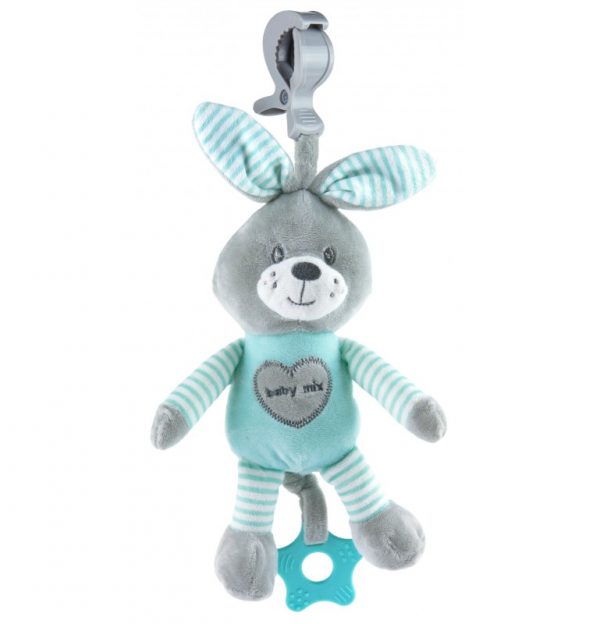 Plišana zvečka pas grey&blue
