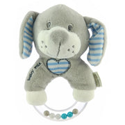 Plišana zvečka pas grey&blue