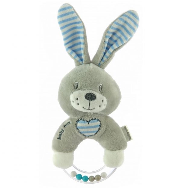 Plišana zvečka pas grey&blue