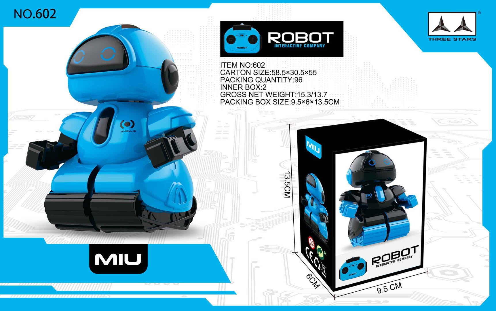 Robot R/C SMALL Q Blue