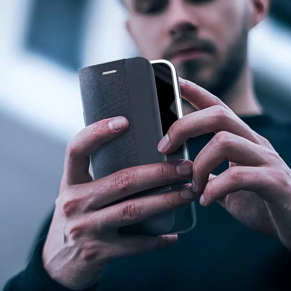 SENSITIVE Book preklopna maska za HUAWEI P30 Lite crna