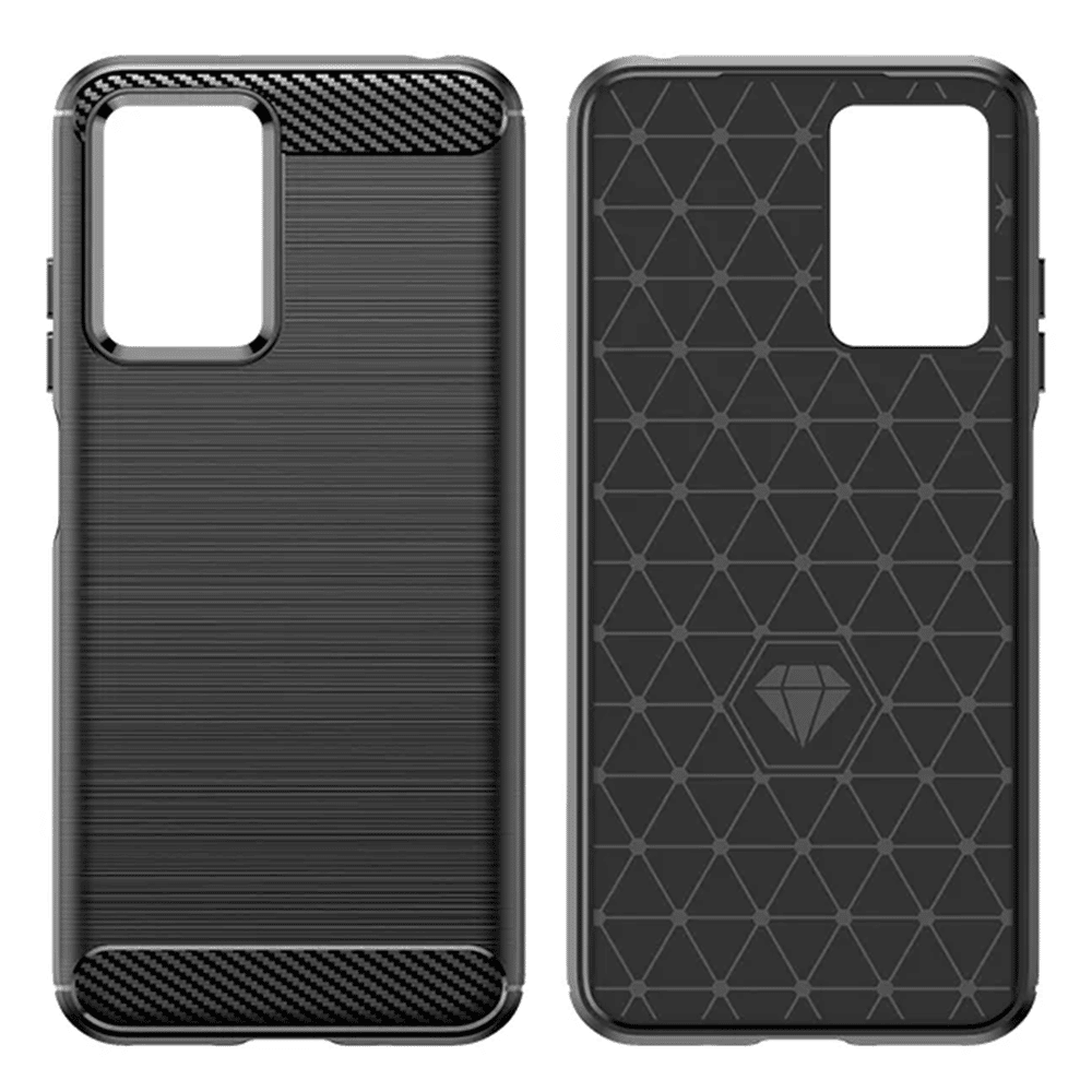Techsuit - Carbon Silicone maska za Xiaomi Redmi 10 5G - crna