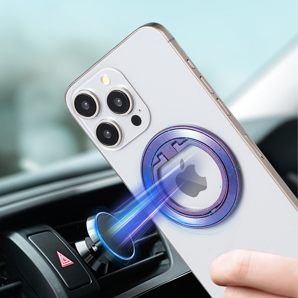 Techsuit – MagSafe telefonski prsten (MPR2) – Okrugli oblik- aluminijska legura – narančasti