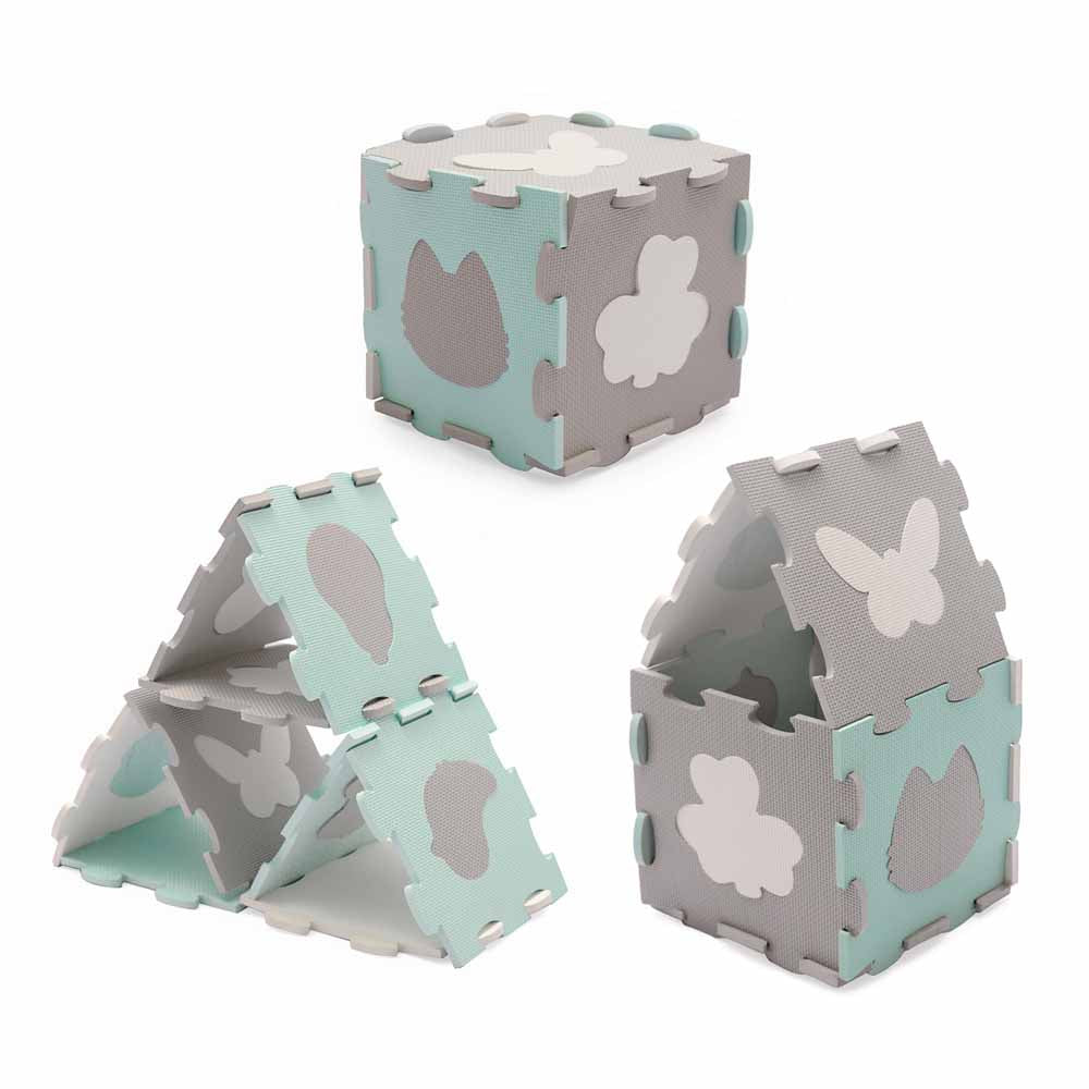Kinderkraft puzzle LUNO oblici, mint