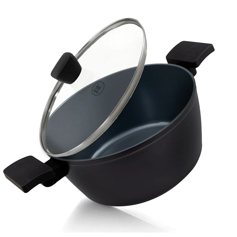 BE Living Posuda za kuhanje s poklopcem Delight Black 24 cm