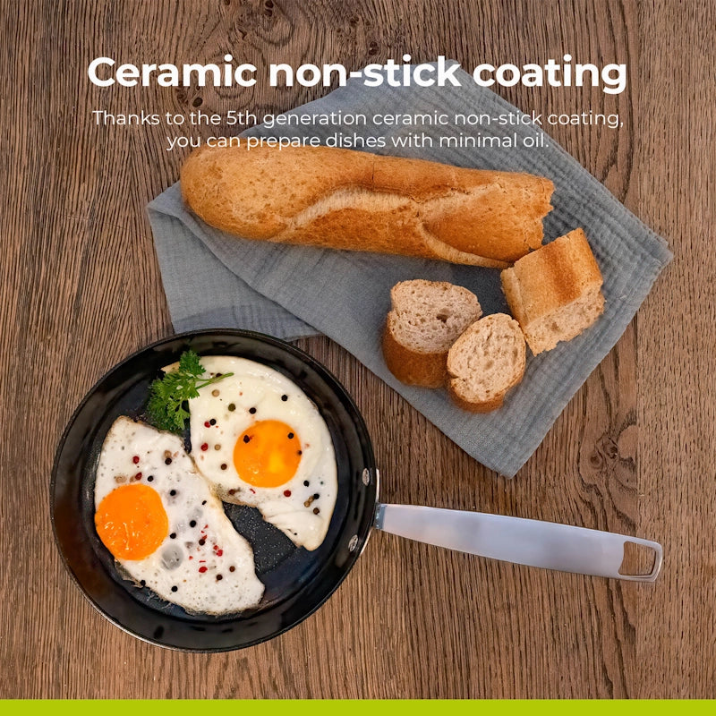 BE Living Tava Essential Black 20 cm troslojni nehrđajući čelik