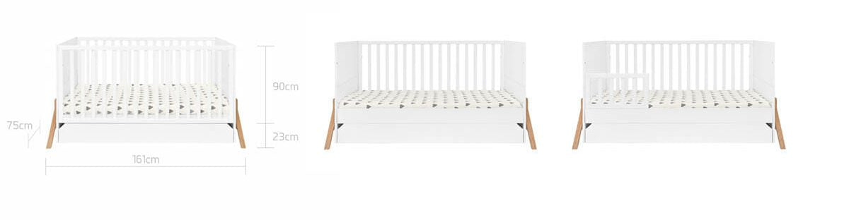 Bellamy Lotta krevet 140x70 cm, white