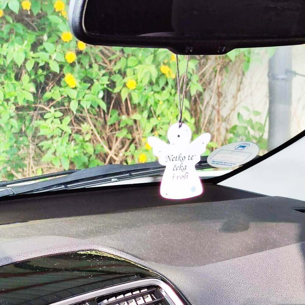 Privjesak za auto - ANĐEO  Vozi polako Š1237