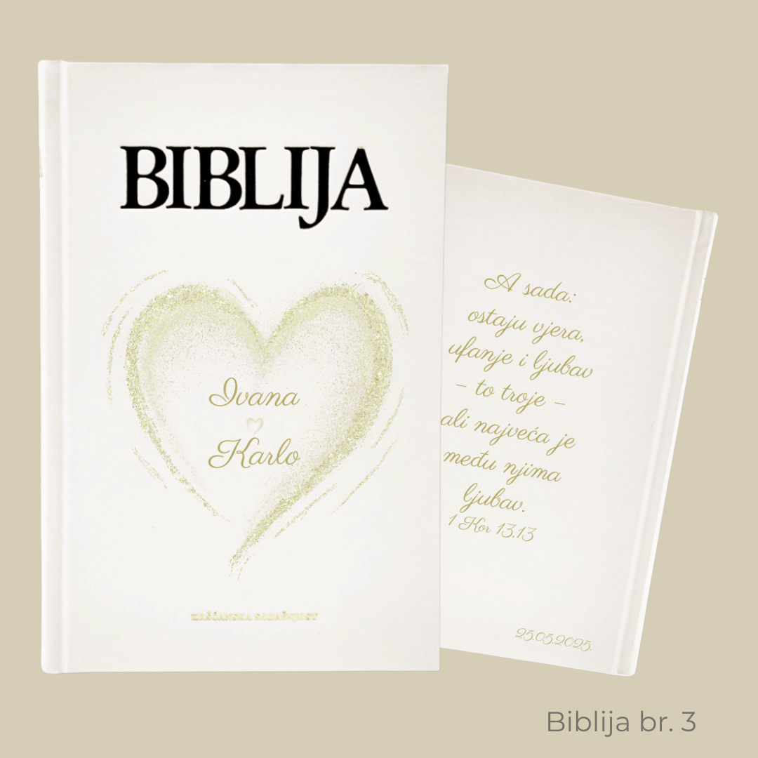Personalizirana Biblija - Savršen poklon za vjenčanje ili useljenje u novi dom