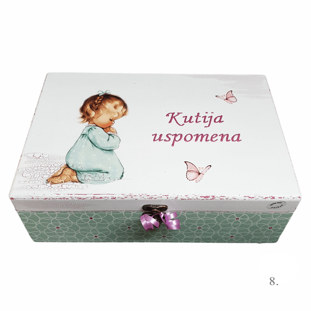 Unikatne kutije za krštenje, rođendan – Poklon koji čuva najposebnije uspomene djevojčica - 8. 20x30x10cm - 15446