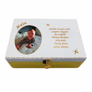 Personalizirane Kutije uspomena s fotografijom djeteta – Poklon za krštenje, rođendan vaše djevojčice - 9. 20x30x10cm - 1809