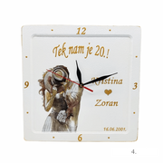 Personalizirani unikatni zidni satovi – poklon za godišnjicu braka - 4. - 17013