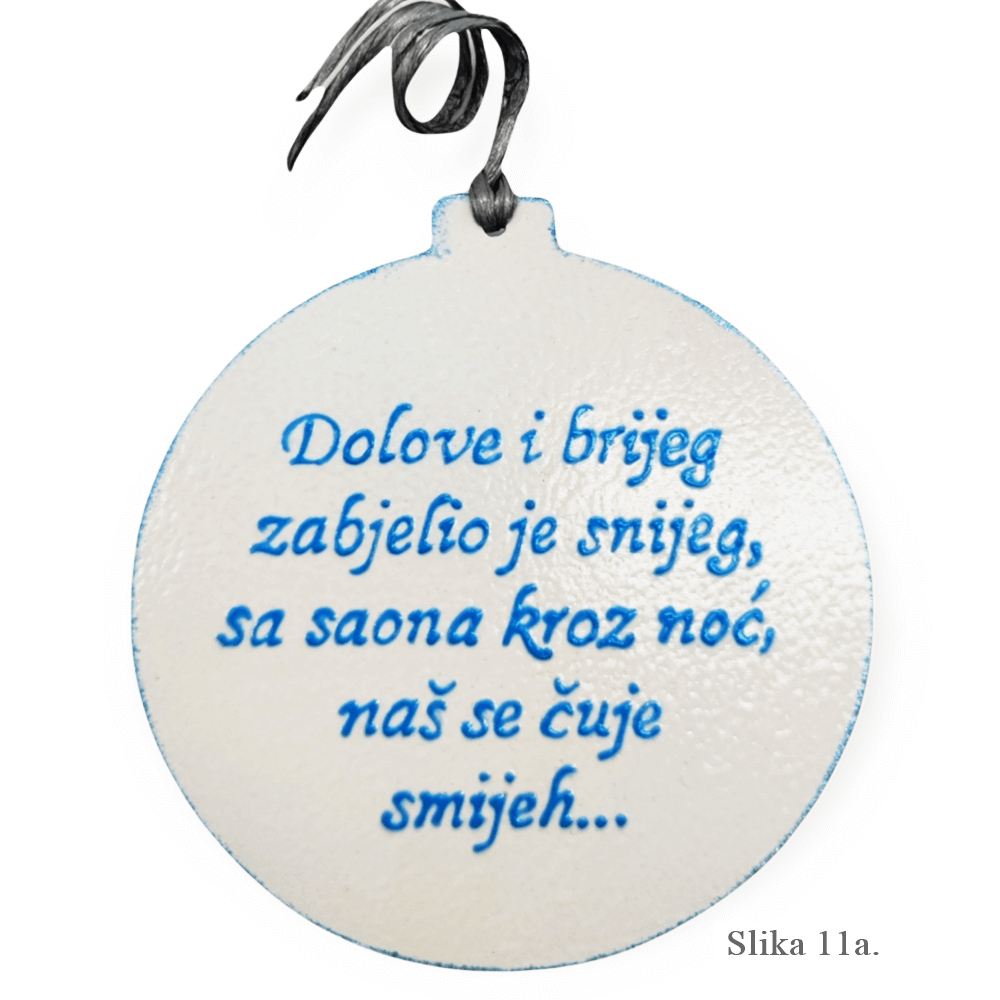 🎄 Kuglice za bor s različitim božićnim motivima i rukom pisanim porukama 🎄  Š09018