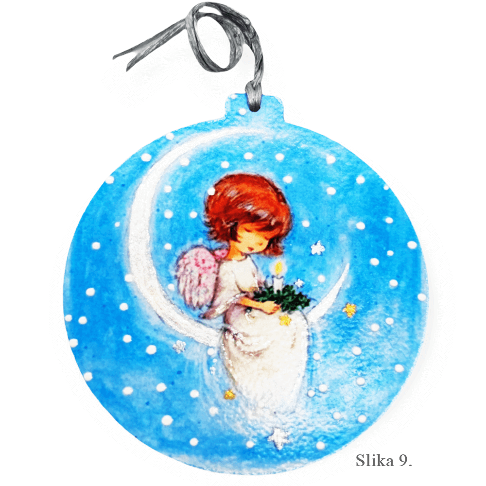🎄 Kuglice za bor s različitim božićnim motivima i rukom pisanim porukama 🎄  Š09018