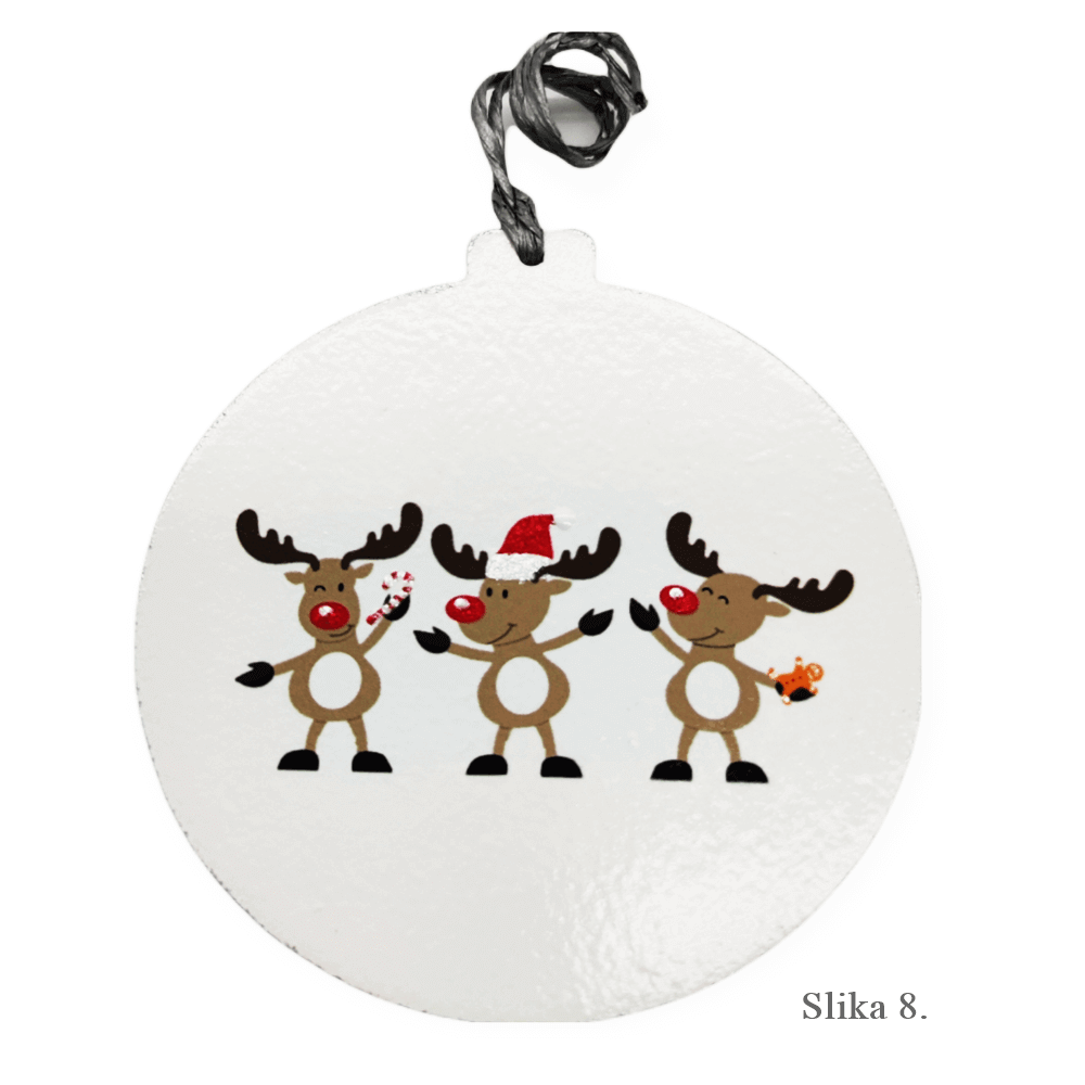 🎄 Kuglice za bor s različitim božićnim motivima i rukom pisanim porukama 🎄  Š09018