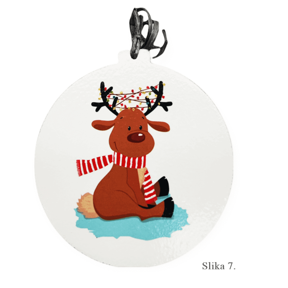 🎄 Kuglice za bor s različitim božićnim motivima i rukom pisanim porukama 🎄  Š09018