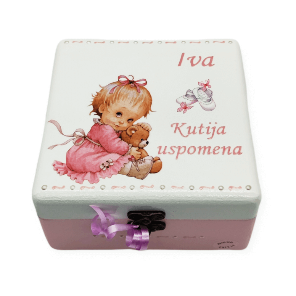 🎁 Personalizirana Kutija Uspomena – Savršen Poklon za Krštenje, Rođenje ili Prvi Rođendan Š165131