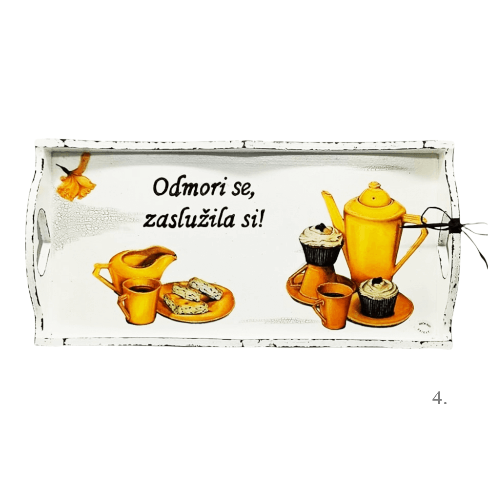 Personalizirani poslužavnici s porukom "Odmori se, zaslužila si!" – poklon za dušu i tijelo - 4. - 16135