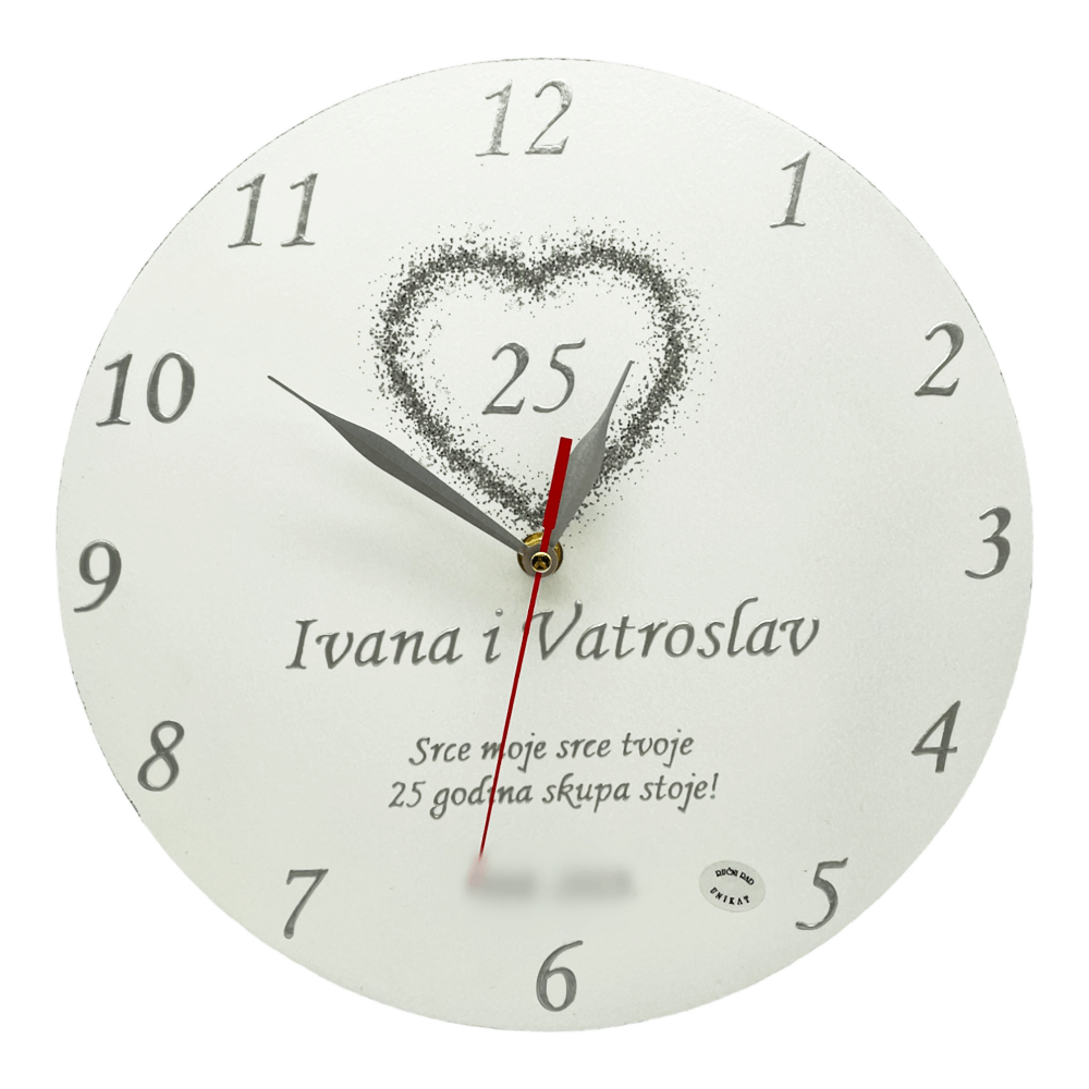 Personalizirani sat za srebrni pir – poklon za 25 godina braka - 2. 17157