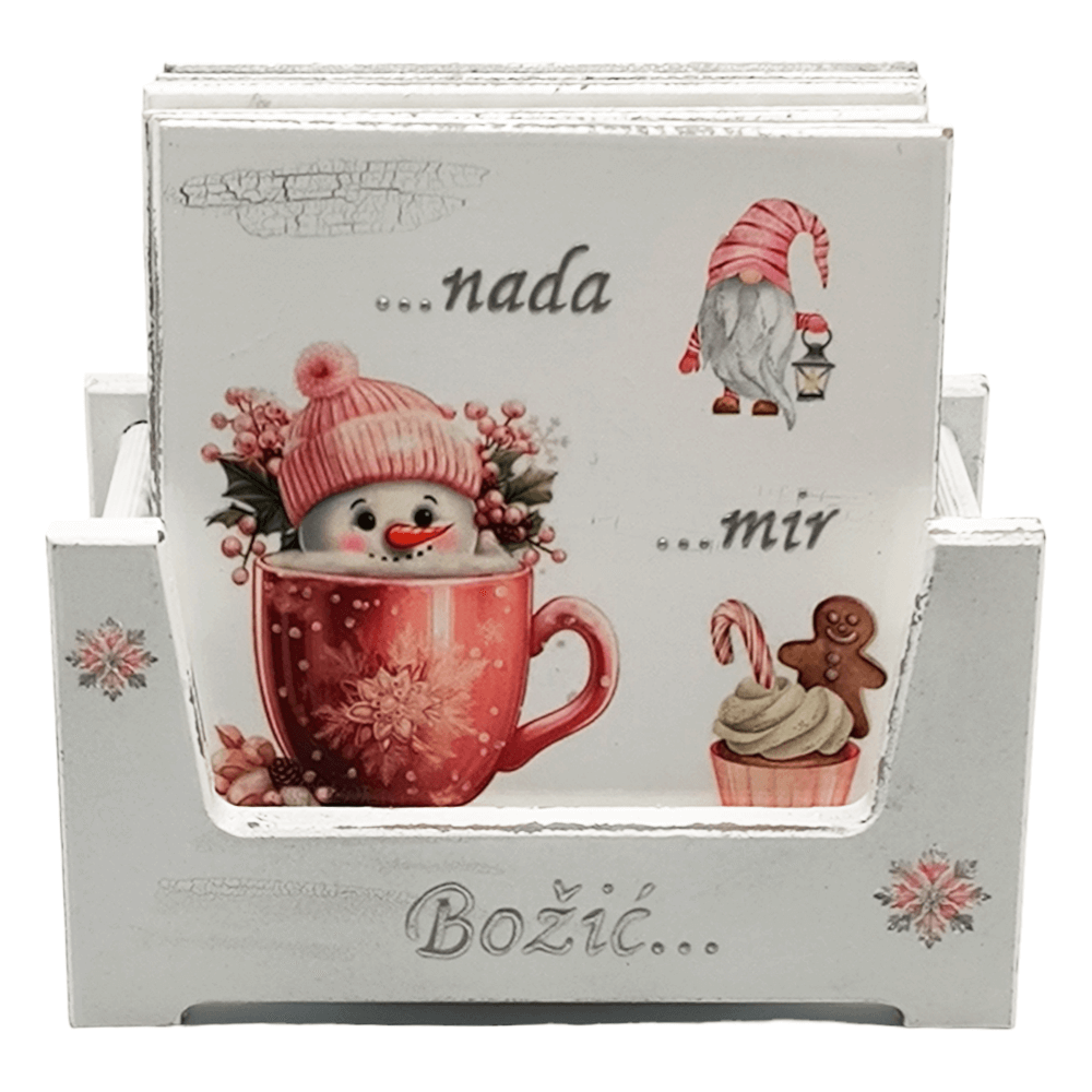 🎄 Božićni Podmetači za Čaše – Unesite Blagdanski Ugođaj na Svaki Stol 🎄  Š16361
