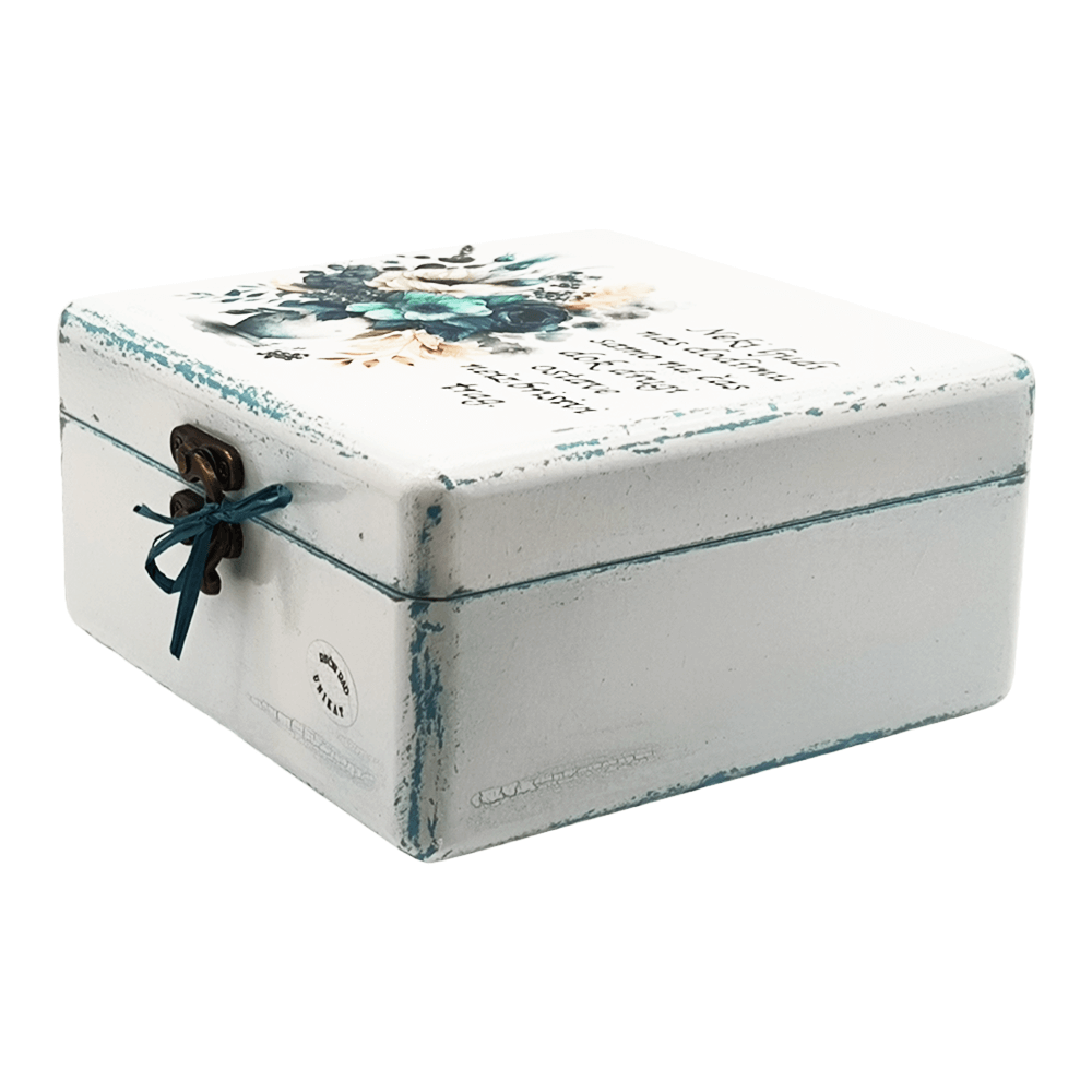💙 Unikatna kutija za uspomene s plavim ružama i inspirativnom porukom – Poklon s elegancijom 💙 Š165187