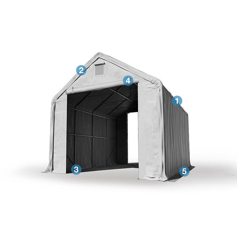 Skladišni šator Everest 4x8x3 m PVC 720g
