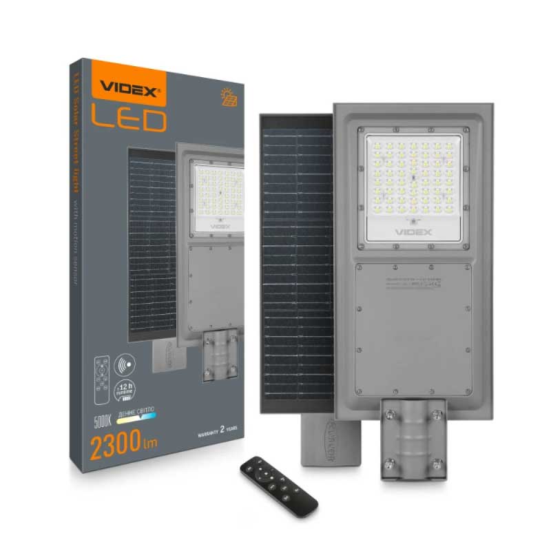 Solarna ulična LED svjetiljka s senzorom pokreta VIDEX VL-SLSO-082-S