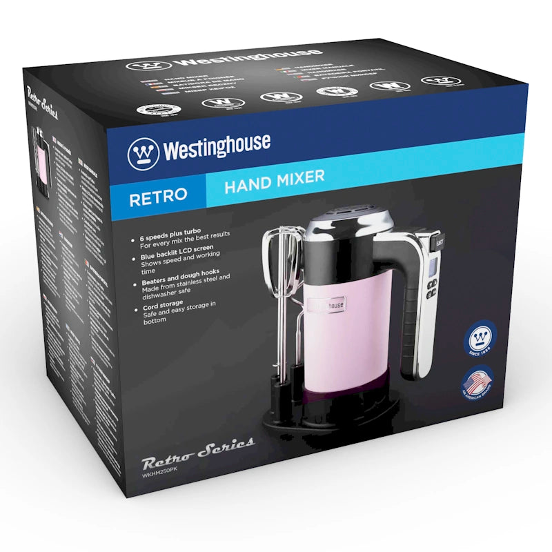 Westinghouse Retro Pink hand mixer