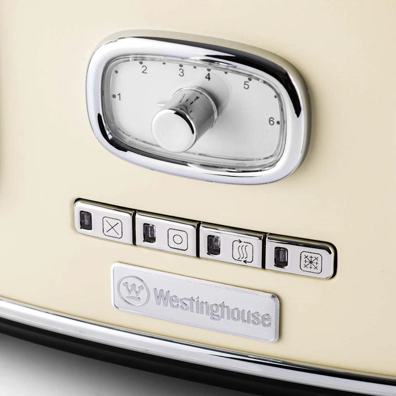 Westinghouse Retro White 4 Slice Toaster