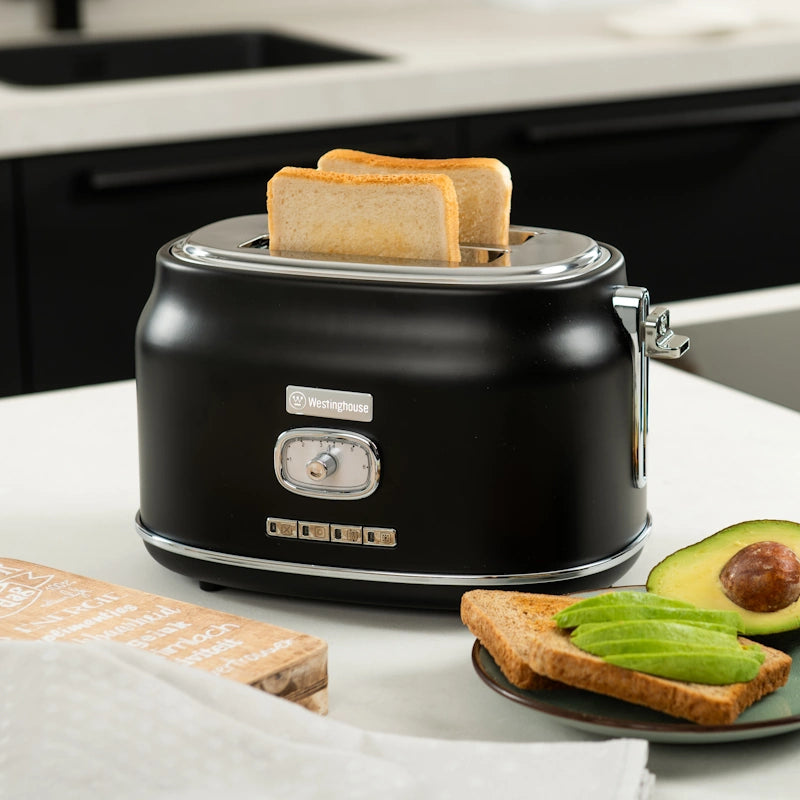 Westinghouse Retro Black 2 Slice toaster