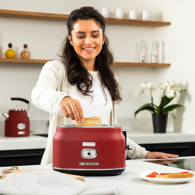 Westinghouse Retro Red 2 Slice toster