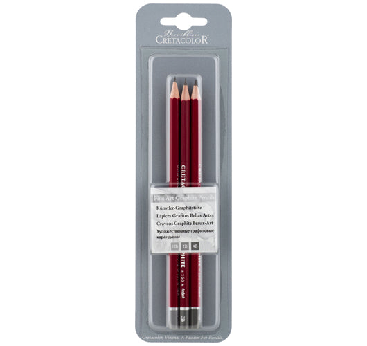 Grafitne olovke Cretacolor CLEOS Fine Art HB, 2B, 4B na blisteru