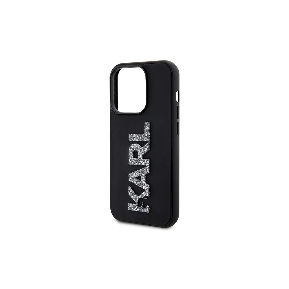Originalna torbica KARL LAGERFELD Hardcase KLHCP15X3DMBKCK za iPhone 15 PRO MAX (3D Logo Glitter / crna)