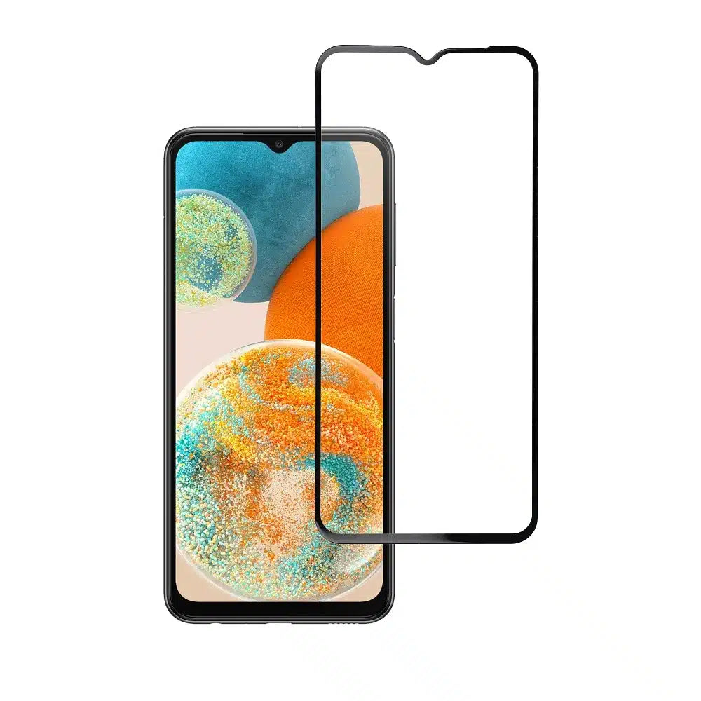 Blue Star 5D kaljeno staklo – za Samsung Galaxy A23 5G (potpuno ljepilo/case friendly) – crno