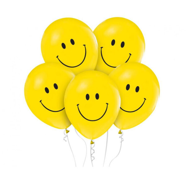Baloni Smile Žuti 5 komada