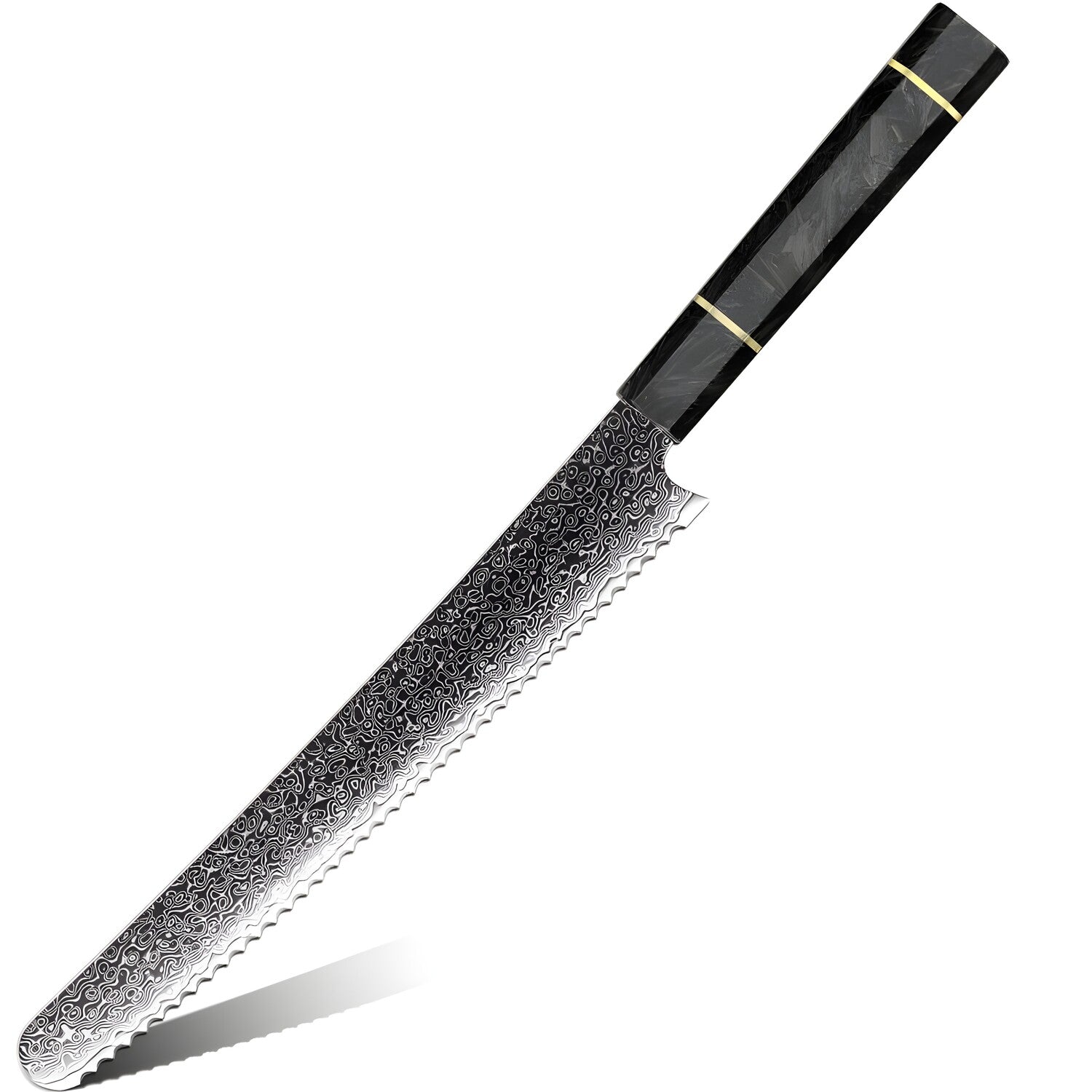 Damaskasti kuhinjski nož TS-37453 - Kruh / Crna KP37453
