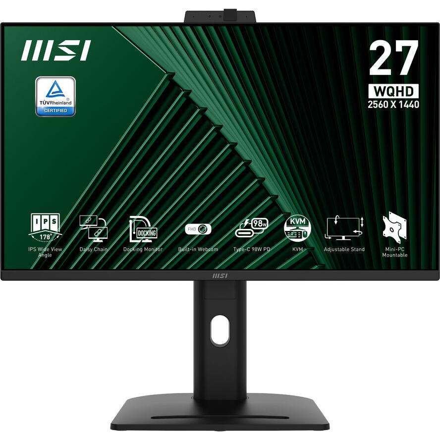 MSI PRO MP275QPDG računalni monitor 68,6 cm (27") 2560 x 1440 pikseli Wide Quad HD LCD Crno