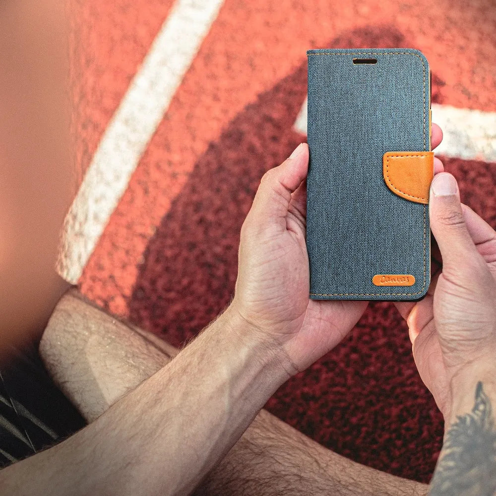 CANVAS Book case za SAMSUNG GALAXY A42 5G navy plava