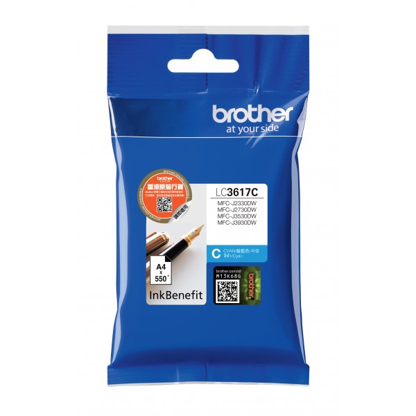 Brother LC-3617C spremnik s tintom 1 kom Original Standardni prinos Plavo