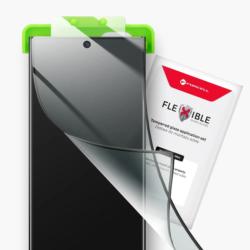Forcell Flexible 5D - hibridno staklo za iPhone 15 Pro crno