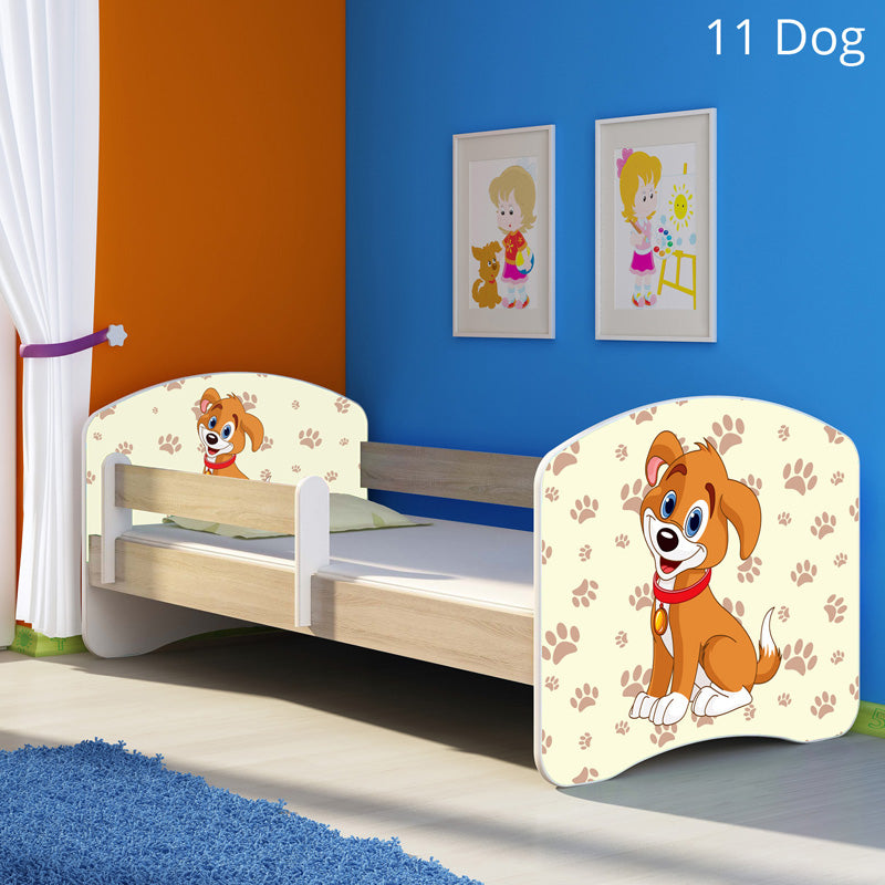 Dječji krevet ACMA s motivom, bočna sonoma 160x80 cm 11 Dog