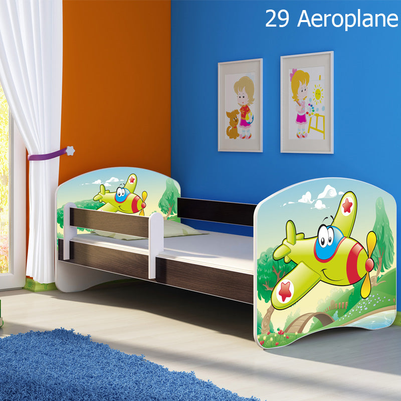 Dječji krevet ACMA s motivom, bočna wenge 160x80 cm 29 Aeroplane