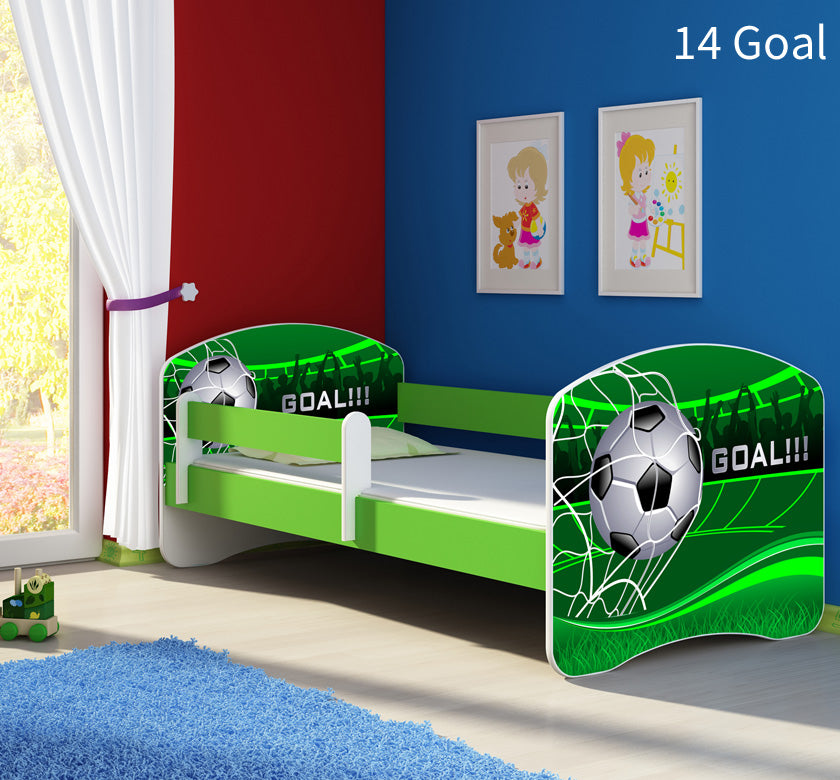 Dječji krevet ACMA s motivom, bočna zelena 160x80 cm 14 Goal